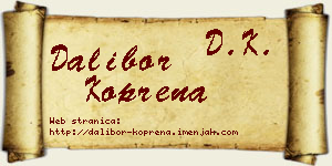 Dalibor Koprena vizit kartica